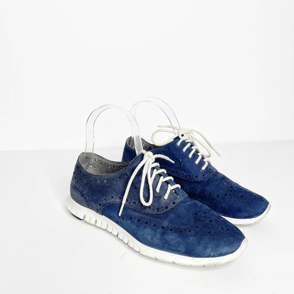 Cole Haan ZERO GRAND Wingtip Oxford women's blazer blue lace up comfort US 6.5